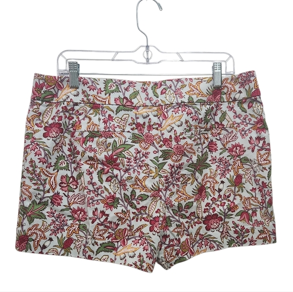 Loft Floral Paisley Boho Print Shorts Sz 10 Preppy Colorful Summer Fun 4" Inseam - Picture 2 of 5